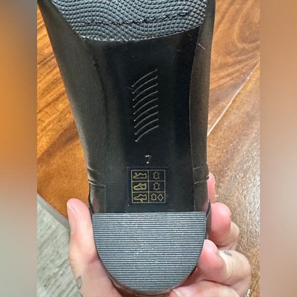 Paige Camille Pointed Toe Black Leather Buckle Straps Boots - Picture 9 of 9